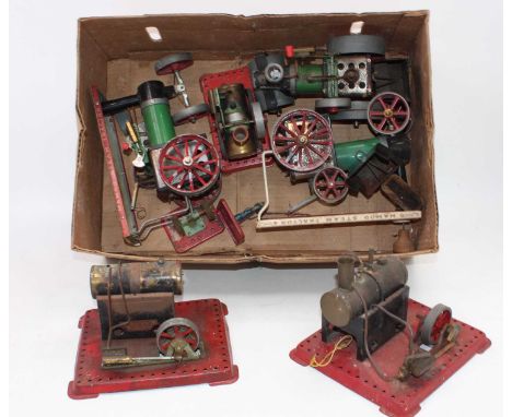 One box containing a large quantity of Mamod related steam engines and accessories, to include two Mamod steam traction engin