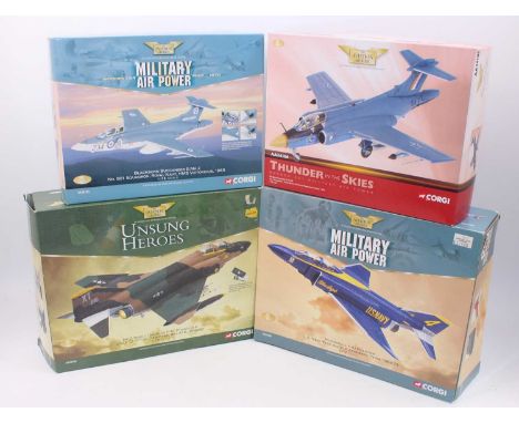 A Corgi Aviation Archive 1/72 scale boxed diecast aircraft group, four examples to include Ref. Nos. AA34106, AA34103, AA3320