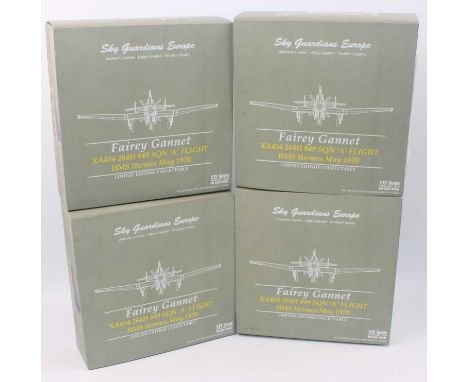 A Sky Guardians of Europe 1/72 scale trade box containing 4 of 6 limited edition Fairy Gannet XA454 264H 849 Squadron aircraf