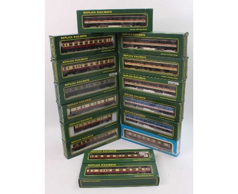 A large quantity of Airfix and Replica Railways boxed passenger stock and rolling stock, mixed examples to include No. 12123 