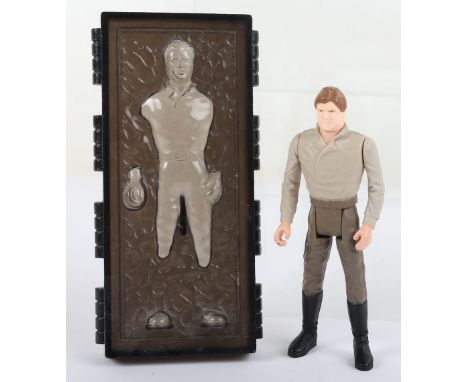 Vintage Star Wars Last 17 Han Solo and Carbonite Block action figure Kenner, @ LFL 1984 on his left leg. Original Carbonite B