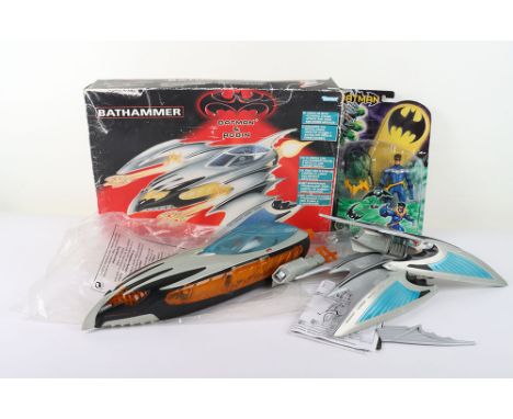 Batman and Robin Bathammer Vehicle boxed 1997 Kenner and Batman Sling Strike Nightwing action figure 2004 Mattel, Jet Blade v