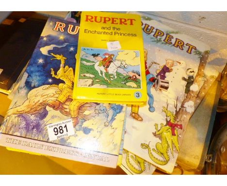 Quantity of vintage Rupert the Bear annuals