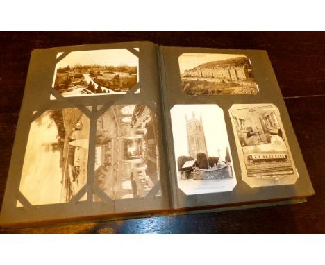 Album of vintage United Kingdom postcards, approx 480 cards
