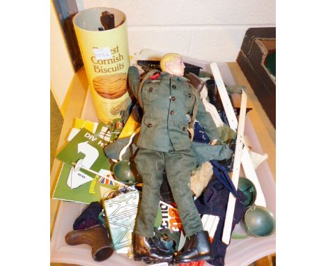 Tray of Action Man model clothing and accessories