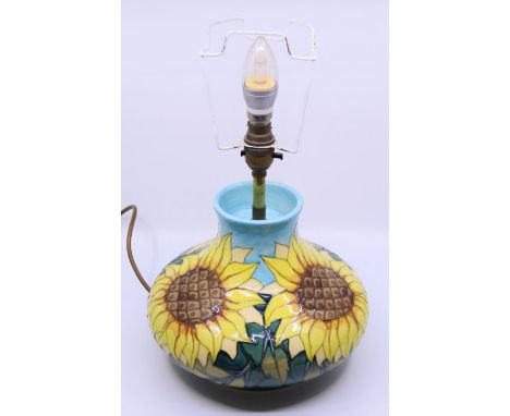 A Moorcroft lamp, "sunflower". H:40cmCondition: Good