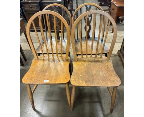 Two pairs of Ercol chairs 