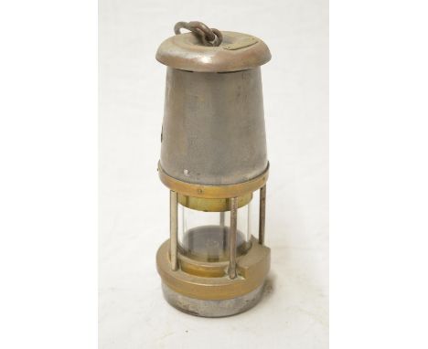 The Wolf Safety Lamp Co (W.M Morris) Ltd Sheffield, miner safety lamp, plate stamped PO 1973 on top, type FS, approx H21cm 