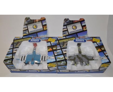 Two Boxed Franklin Mint armour collection 1:48 scale De Havilland Mosquitos, one USAAF, D Day Redtail, catalogue no. B11F034,