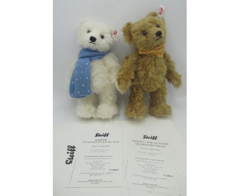 Steiff Oakley the Autumn Swarovski Bear in golden brown with Swarovski bow tie, with certificate, limited edition 86/3000, H2