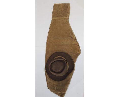 Women's Land Army 1943 corduroy breeches, size 4, Land Army hat with Land Army badge 