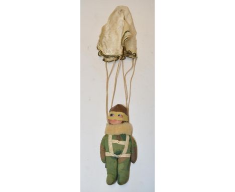 Hand thrown vintage parachute raggy doodle figure doll.  Bought at relevant US training school H46cmNo Box/packaging. 