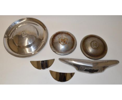 Single vintage 1955 Chrysler Imperial eagle chrome hood ornament, stamped inside, approx W10", L12" (corrosion to chrome) 