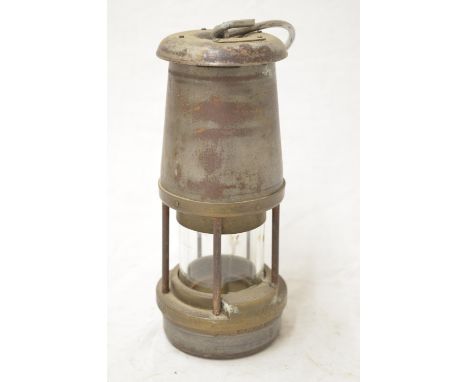 The Wolf Safety Lamp Co (W.M Morris) Ltd Sheffield, miner safety lamp, plate stamped 1984 on top 