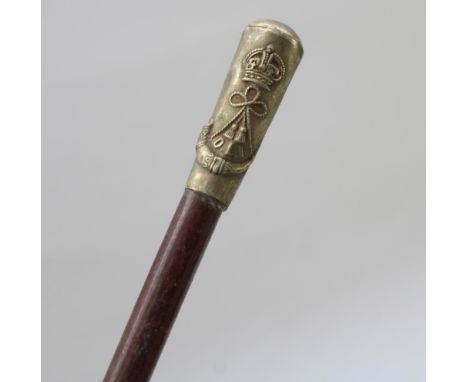 Durham Light Infantry WW2 period swagger stick, L70cm 