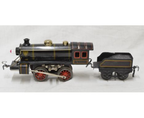 Three boxes containing a collection of vintage railway accessories, track, locomotive and tender, rolling stock, scenic acces