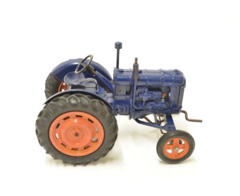 Vintage Chad Valley die cast metal Fordson clockwork tractor (A/F) 
