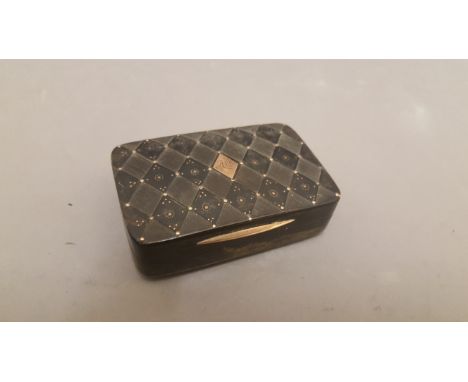 Tortoiseshell & Gold Snuff Box 