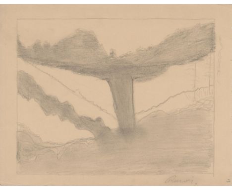 Artist: Pierre-Auguste Renoir (French, 1841 - 1919). Title: "Un paysage volcanique". Medium: Pencil drawing on paper. Date: C