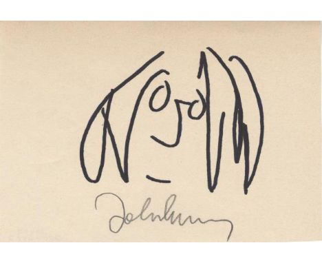 Artist: John Lennon (English, 1940-1980). Title: "Self-portrait". Medium: Marker drawing on paper. Date: Composed 1978. Dimen