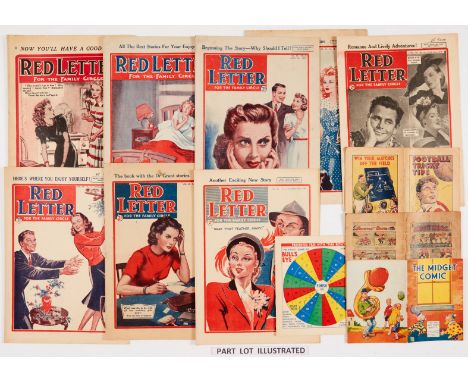 Red Letter (1940-50) 83 issues between Vol. 3, No 7-Vol 53, No 8 and 5 issues from 1931-1938. With The Midget Comic Red Lette