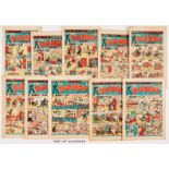 Dandy (1950) 424-444, 455, 458-468, 470, 471, 473, 474 Xmas, 475 New Year. Including April Fool