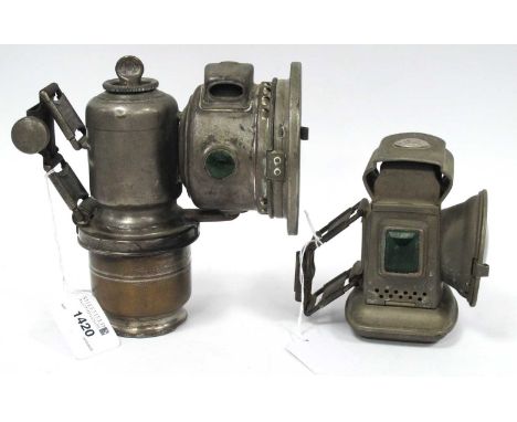 Two Lucas Carbide Bicycle Lamps.