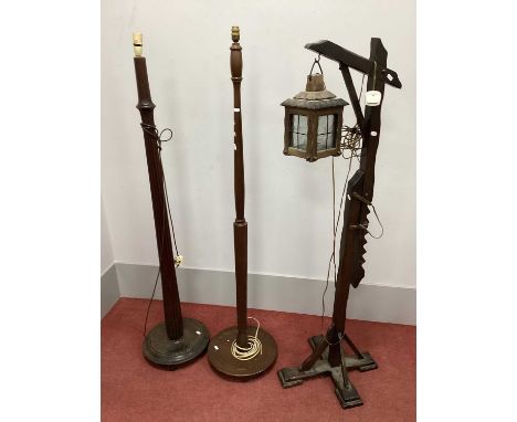 Standard Lamp as a Street Light, with adjustable height, two others with fluted supports (3).