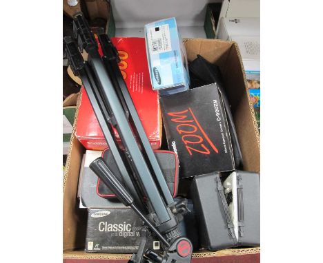 Camera - Samsung WB2100, L85, Cannon UC8000 Panasonic Zoom, etc, Microscope, Dictaphone, etc:- One Box.