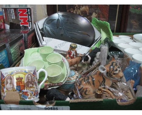 Poole Pottery Black Lustre Leaf Bowl, Border Fine Art, Lilliput Lane, Coalport, Wedgwood, etc:- One Box.