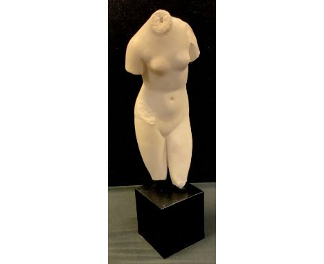 A Metropolitan Museum of Art replica model, Venus Di Milo, plinth base, 57cm high 