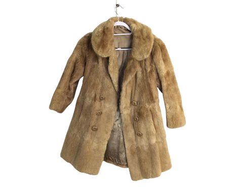 SABLE THREE-QUARTER LENGTH JACKET, with vintage buttons