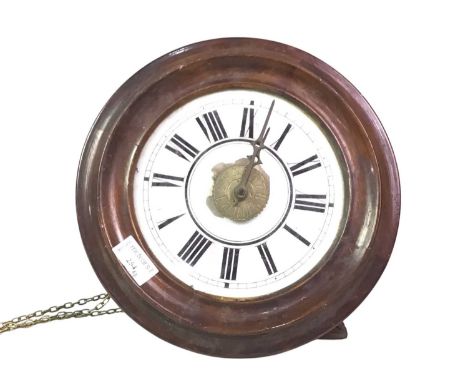 MAHOGANY CIRCULAR BAROMETER, AND OTHER ITEMS  including a mantel clock