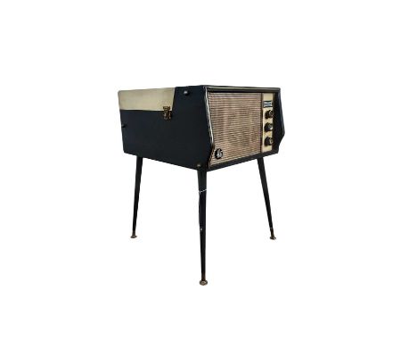DANSETTE HIFI RECORD PLAYER SYSTEM, in black and cream vinyl, on four supports42cm wideWe are unable to confirm if this lot i