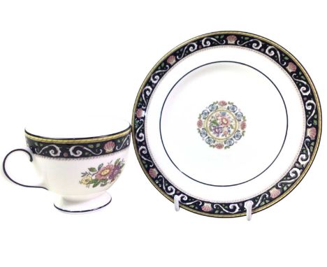 WEDGWOOD PART TEA AND DINNER SERVICE, RUNNYMEDE PATTERN  W4472, comprising plates, cups and saucers
