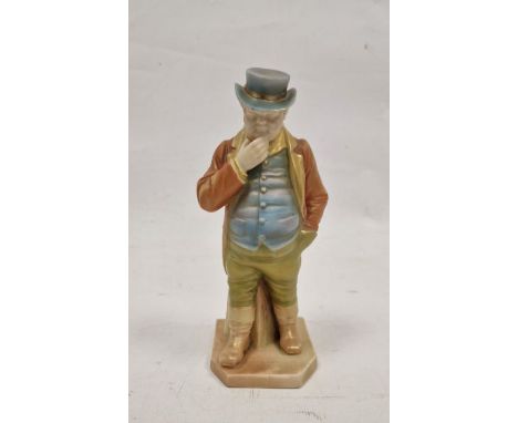 Royal Worcester figure&nbsp;of John Bull, designed by James Hadley, late 19th century, printed puce marks, shape no.851, mode