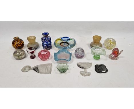 Group of 19th and 20th century coloured glassware&nbsp;including a Vasart glass bowl, a Murano four sectioned glass bowl, a W