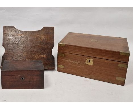 Collection of wooden boxes&nbsp;to include an early 20th century mahogany brass-bound writing slope, 30cm long, a small mahog