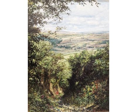 Hugh Gurney (b.1932)
Oil on board
"View From Codden Hill", signed lower right, framed, bears artist's label verso with title 