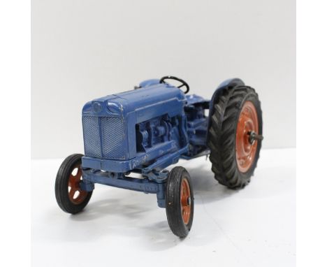 Chad Valley diecast model of a Forsdon Major tractor, blue with orange hubs Length-22cmWidth (at rear)- 15.5cmWidth (at front