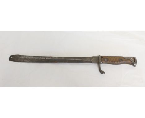WWI Imperial German&nbsp;M1898/05 training bayonet, lacking scabbard and missing locking lugs 