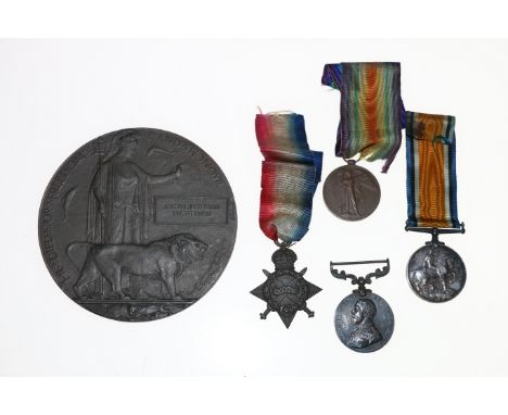 Medals of 200328 Company Sergeant Major Joseph Jefferson Twentyman of the 5th Highland Light Infantry comprising George V Dis