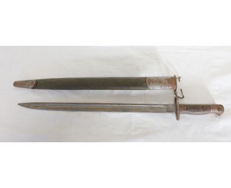 WWI British M1907 bayonet Manufactured by Sanderson Bros in US M1917, scabbard and another (2) 