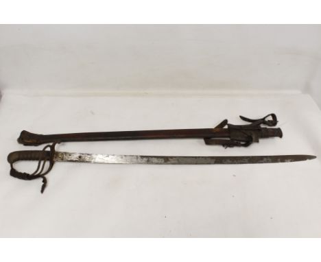 British Victorian officer's sword with sharkskin handle and period scabbard. Henry Wilkinson Maker. Serial number 12037. King