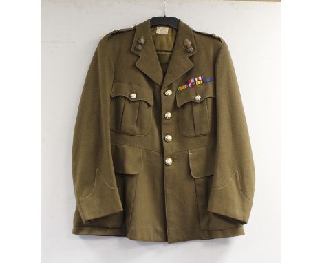 British Army dress uniform jacket having Conway Williams of London label "11648 G Roberts 9/45", staybrite buttons by Smith &