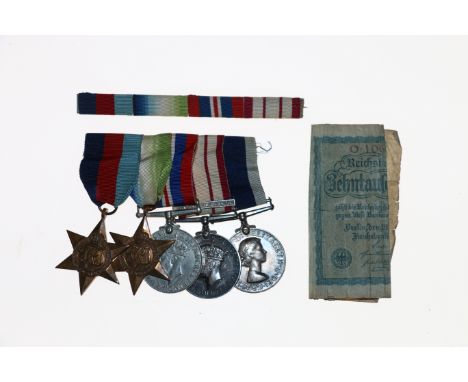 Medals of Chief Engine Room Artificer 3rd Class J A Tuohy of the Royal Navy including George VI Naval General Service medal 1