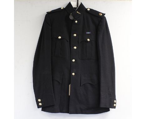 British Army dress uniform jacket having Royal Electrical and Mechanical Engineers staybrite buttons and collar badges, epaul