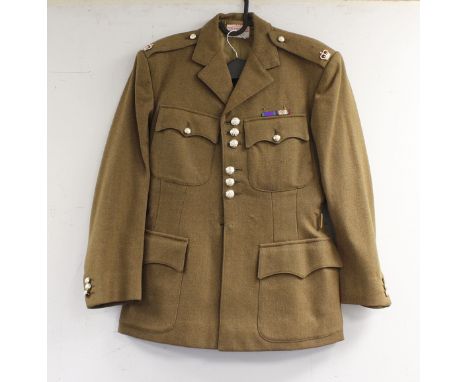 British Army dress uniform jacket having Meyer &amp; Mortimer Ltd label "83 2 89 …..?", Scottish regiment staybrite buttons, 