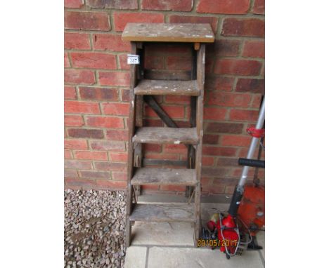 Vintage wooden step ladder
