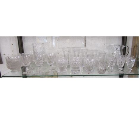 Shelf of cut glass